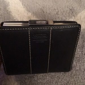 Coach Black Leather Bifold Wallet